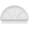 Ekena Millwork Half Round 3 Spoke Architectural Grade PVC Combination Pediment, 32"W x 22-3/4"H x 2-3/4"P PEDPC032X230HRO03 - alternate 5